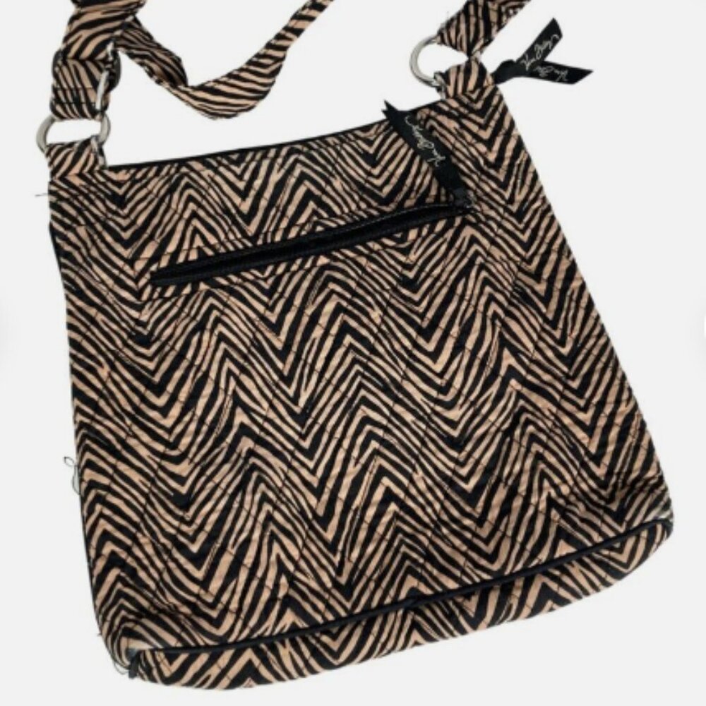🩷 Vera Bradley - Crossbody - Tan & Black - Animal Print - Festival Boho Concert - Picture 3 of 5